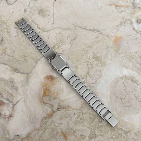 Swiss Time Stainless Steel Tank Style Quartz Watch - Picture 4 of 10